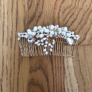Wedding Accessories- Pearl and Crystal Hair Pin